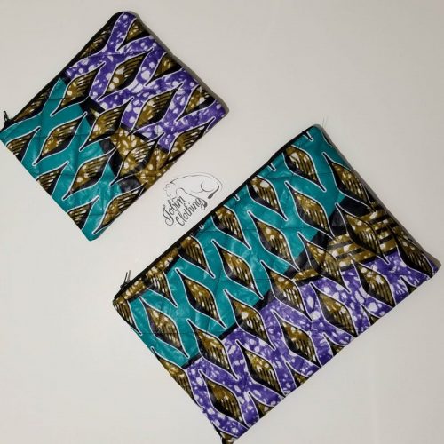 African Print Makeup Bag Set - Jobim Clothing